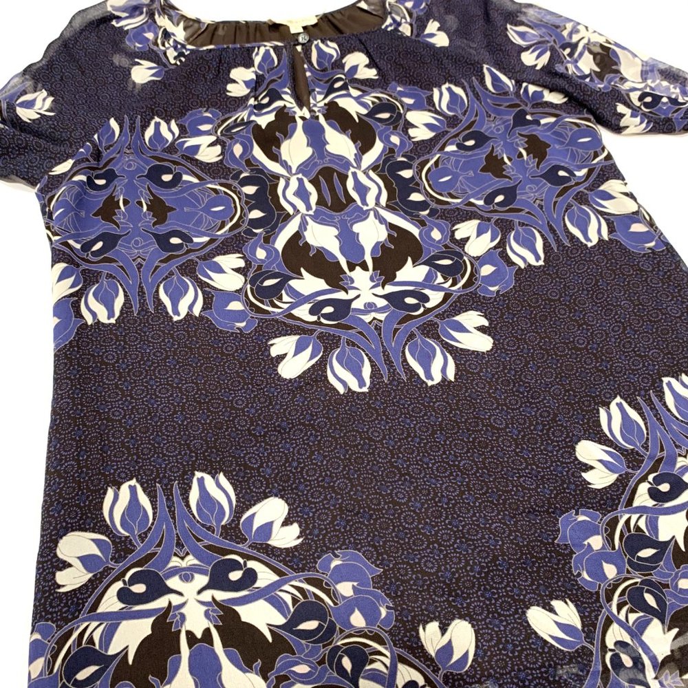 Tory Burch ‘Lisa' Print Silk Blouse Sz10 - Picture 7 of 12